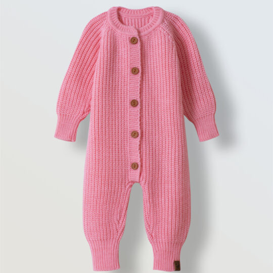Вязаный комбинезон Toucankids Woolly роза, р-р 56-68
