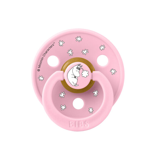 Соска-пустышка BIBS x Moomin Colour Latex - Dreaming - Baby Pink 0+ меcяцев