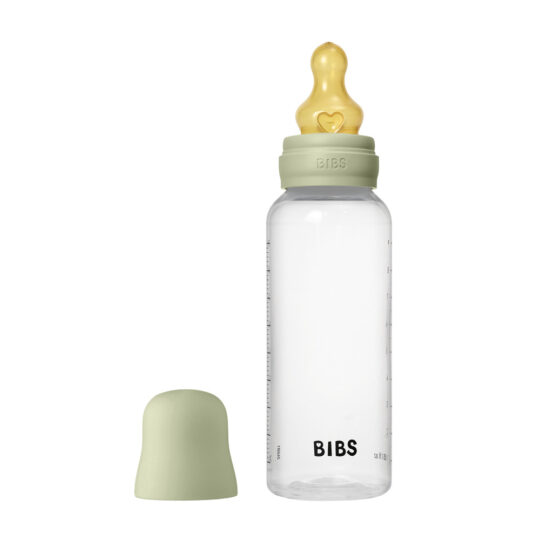 BIBS Бутылочка для кормления полипропиленовая в комплекте с латексной соской, средний поток BIBS - Sage, 270 мл